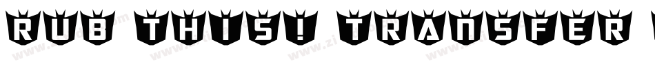 Rub This! Transfer Sheet字体转换